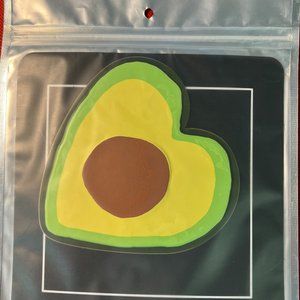 Macy's twelveNYC Avocado Heart Rubber Embossed Extra Large Stick-On Patch